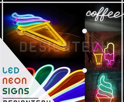 Acrylic Rectangle LED Neon Light Sign Board For Advertising At Rs 1200