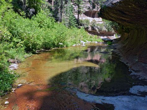 Overhanging Cliff The West Fork Of Oak Creek Arizona