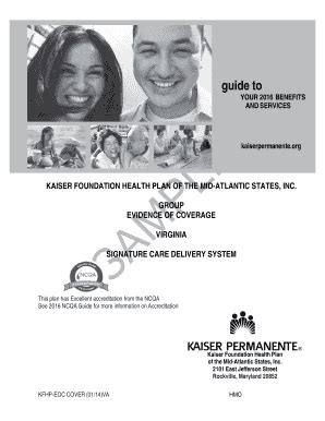 Fillable Online Info Kaiserpermanente Virginia Large Group