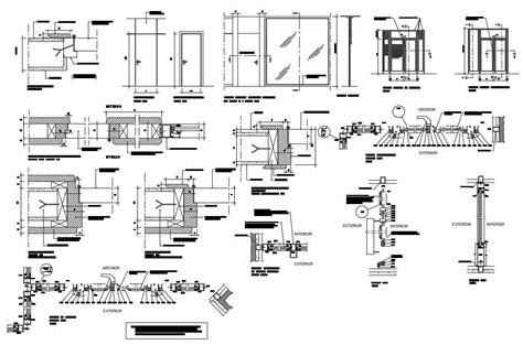 Aluminium Door Detail And Others Cadbull