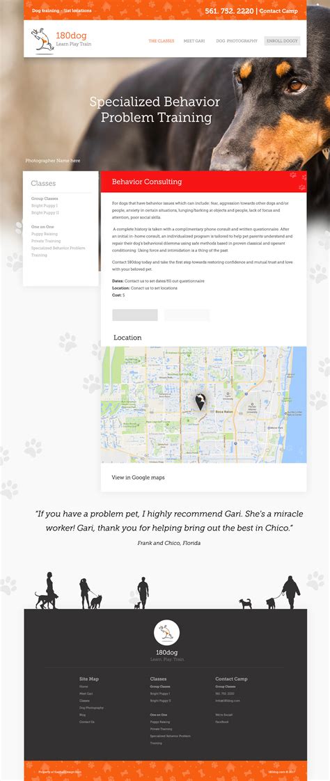 Dog Trainer Business Website on Behance