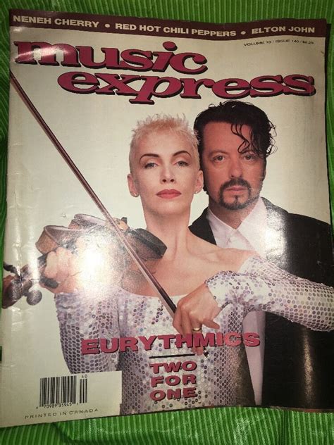 Music Express Magazine Eurythmics Elton John Neneh Cherry Freddy