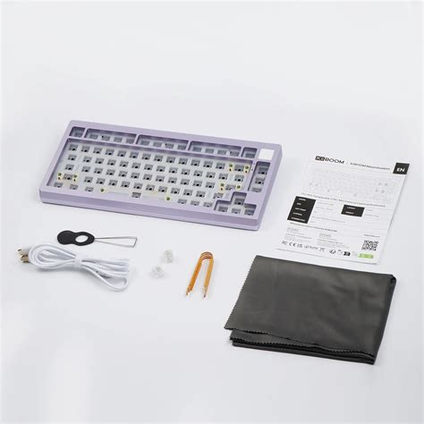 KiiBOOM Moonshadow Aluminum VIA QMK USB C Wired Hot Swappable Mechanical Keyboard Barebones