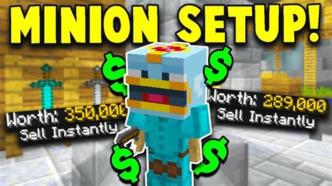 Skyblock BEST Money Making Minion YouTube