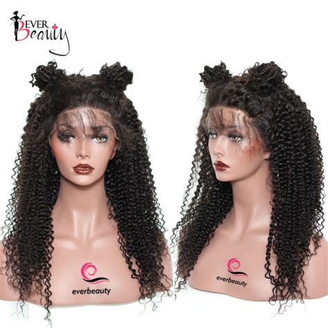 250 Density Lace Wigs Full Lace Human Hair Wigs Peruvian Virgin Hair Kinky Curly Pre Plucked