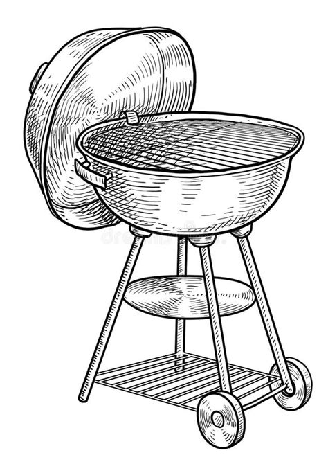 Ilustracion De Libro Para Colorear Parrilla De Barbacoa Images