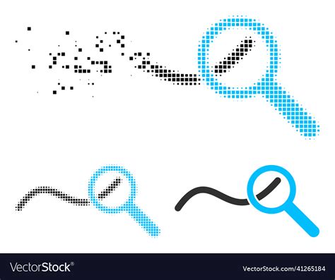 Fractured Dot And Original Expore Wave Chart Icon Vector Image