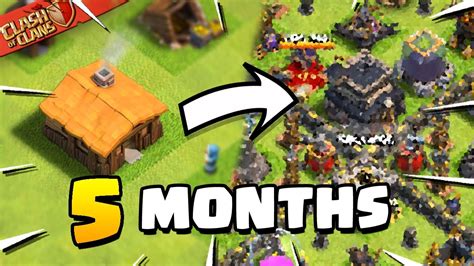 My 5 Month Progress In Clash Of Clans Youtube