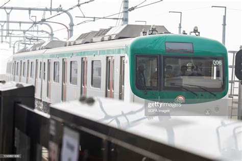 A first ever metro rail train runs during the first metro rail trip ...