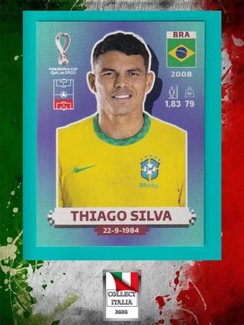 Calciatori Panini Fifa World Cup Qatar 2022 Figurina Thiago Silva Bra 9