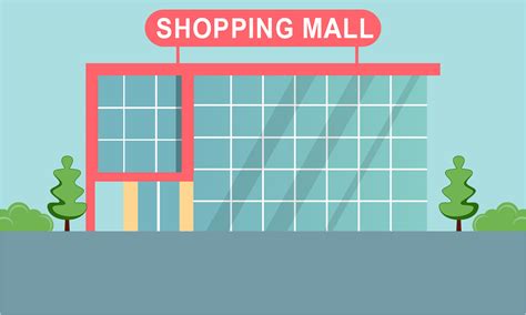 Shopping mall outside composition mall building illustration 36052234 ...