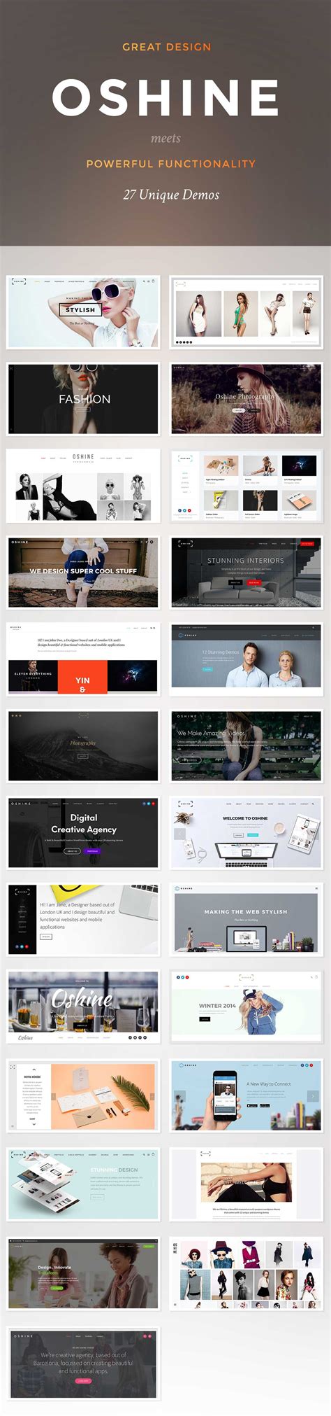 Oshine Is A Beautiful Creative Multi Layout Multi Purpose Wordpress