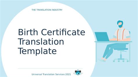 Birth Certificate Translation Template Uscis