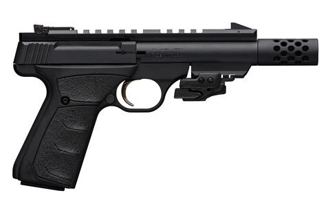 Browning Buck Mark Black Label 22lr Suppressor Ready Rimfire Pistol With Crimson Trace Laser