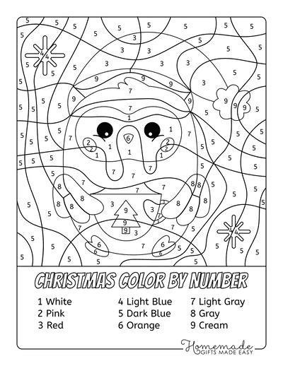 Free Christmas Color By Number Printables