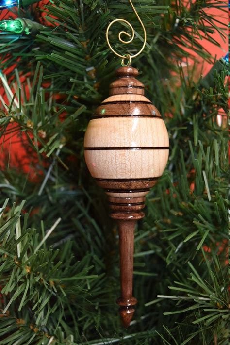 Hand Turned Wooden Christmas Ornament Etsy Canada Christmas