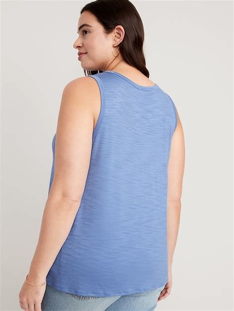 Sleeveless Luxe Slub Knit T Shirt Old Navy