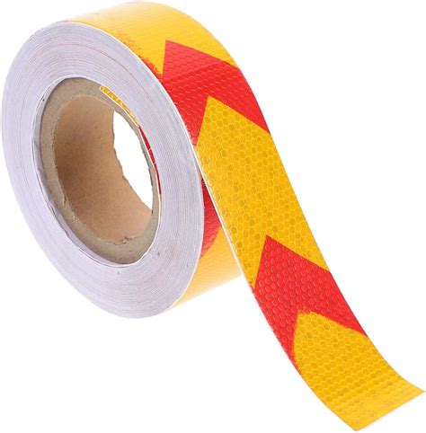 Ultechnovo 1 Roll Reflective Tape Caution Tape Yellow And Black Fluorescent Warning Tape Safety