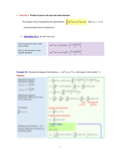 Solution Integrals Of Trigonometric Functions 50 Solved And