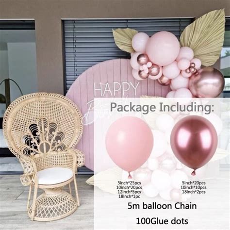 MULTI 1 ensemble de ballons en arc guirlande blanche et dorée Kit en