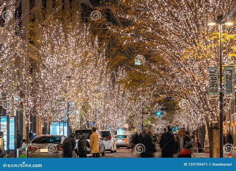 Tokyo Marunouchi Winter Illumination Festival Editorial Photo Image