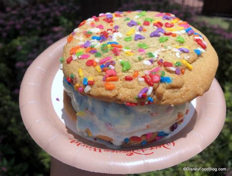 Review The New “its A Party” Sundae And Birthday Cake Ice Cream Cookie Sandwich In Disney World