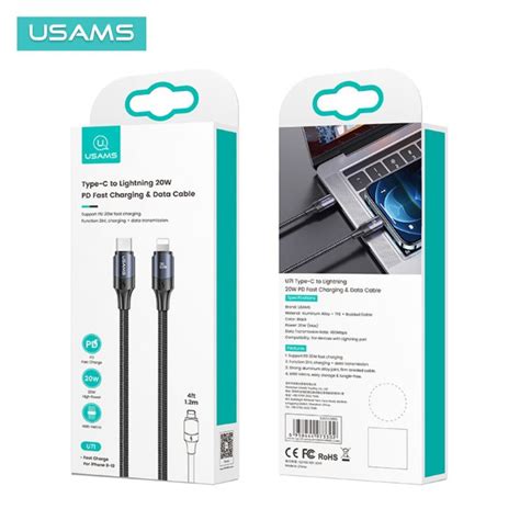 Jual USAMS U71 Kabel Data Fast Charging Type C To Lightning 20W