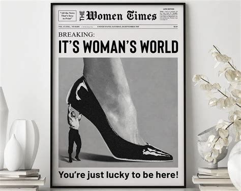 Woman S World Print Newspaper Print Girl Dorm Room Art Girls Having Fun Print Hot Girls