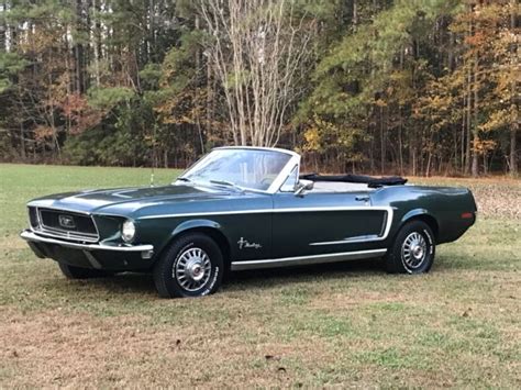 1968 Mustang Convertible Highland Green Classic Ford Mustang 1968 For