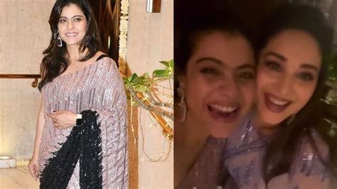 Kajol Madhuri Dixit Dance Together At Manish Malhotras Diwali Party