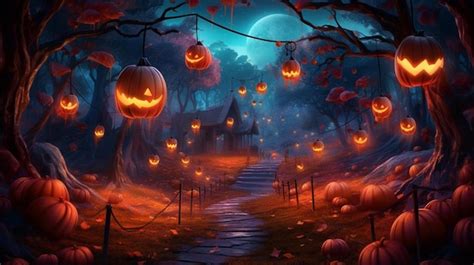 Sfondi Di Halloween Per Il Desktop Foto Premium