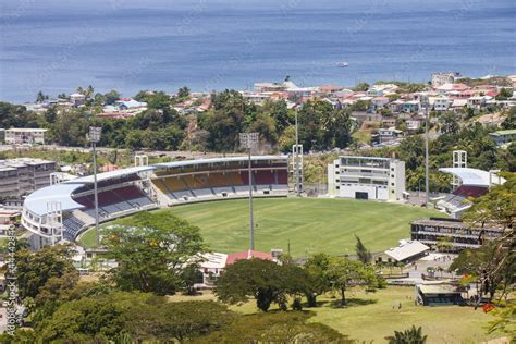 Cricket Stadium on Dominica Stock Photo | Adobe Stock