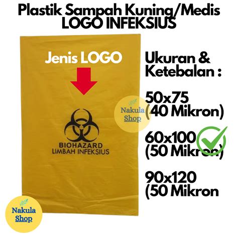 Jual Plastik Sampah Pe Kuning Medis Logo Infeksius Ukuran X