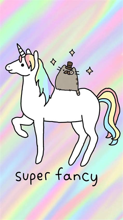 Super Elegante Pusheen Unicornio Fondo De Pantalla De Tel Fono Hd