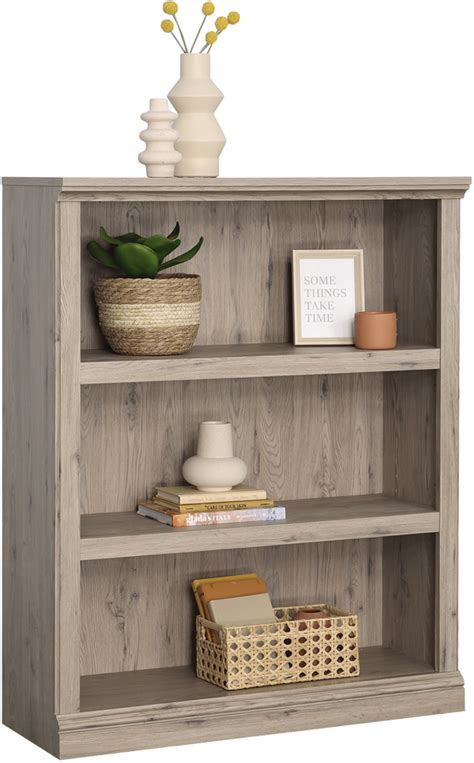 Sauder Select 3 Shelf Bookcase In Laurel Oak 1StopBedrooms