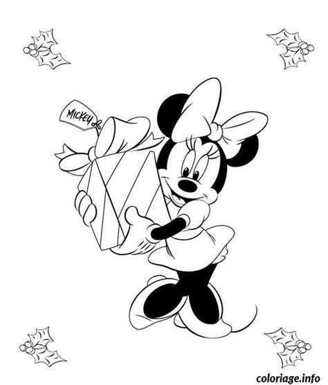 Coloriage Minnie Coloriage Noel Disney Mickey