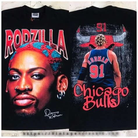 Dennis Rodman Signature Chicago Bulls Nba Basketball Shirt