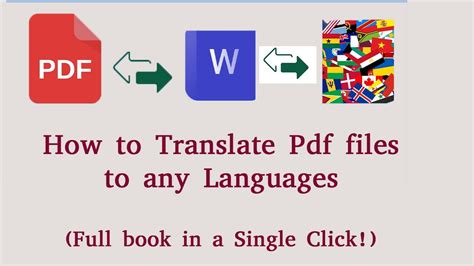 How To Translate Pdf Files To Different Languages Full Book In Click