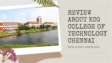 Review About Kcg College Of Technology Chennai Youtube