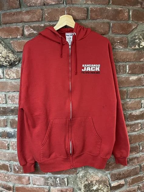 Vintage 2000s Kangaroo Jack Vfx Crew Hoodie Sweater S Gem