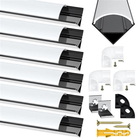 Buy Led Strip Profile Pack Led Aluminum Channel Ft Meter Black V