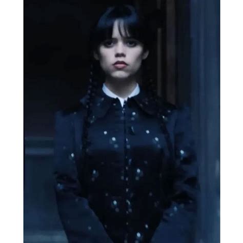 Tv Series Wednesday Addams 2022 Jenna Ortega Black Coat