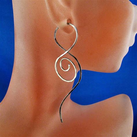 Niobium Earrings Spiral Niobium Wire Hypoallergenic Earring