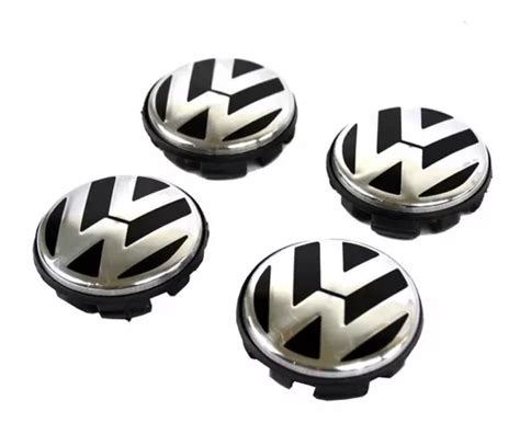 4x Centro Tapón Rin Vw Jetta Vento Bora 65mm Importados Meses sin interés