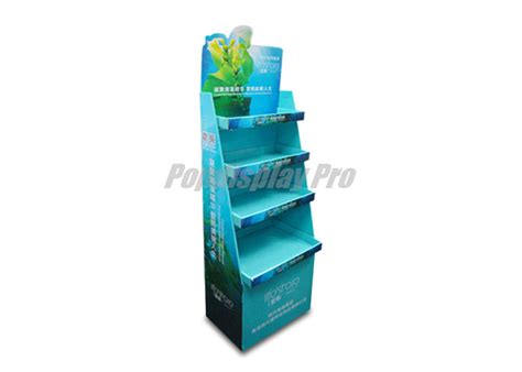 Power Wing Cardboard Display Units With D Top Poster Header Tiers