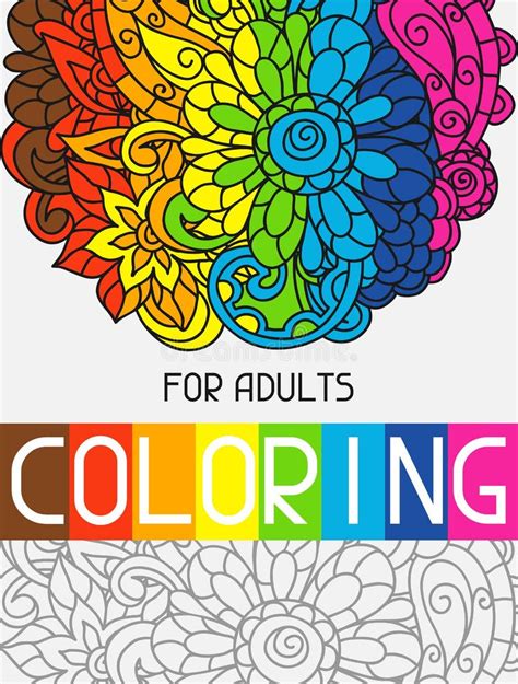 Adult Coloring Book Cover Stock Illustrations 5560 Adult Coloring Book Cover Stock