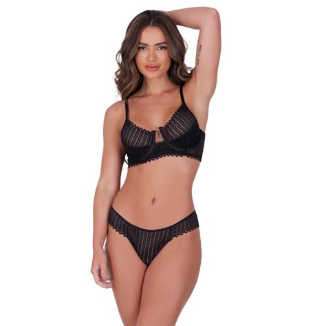 Conjunto Lingerie Calcinha E Suti De Renda Americano Shopee Brasil