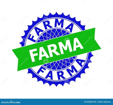 Farma Bicolor Clean Rosette Template For Seals Stock Illustration