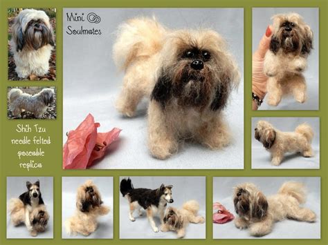 Custom Dog Replica Shih Tzu Felt Dog Miniature Needle Felted Etsy