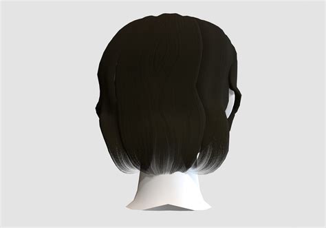 Long Bangs Hairstyle 3d Model By Nickianimations